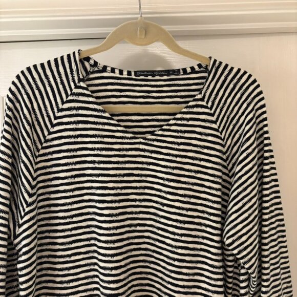 Gudrun Sjoden Organic Cotton Striped Tunic Dress, Black/Cream XL - Picture 3 of 7